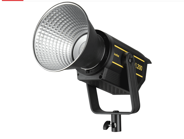 神牛VL150/200/300W摄影聚光灯直播led补光影视摄像柔光便携外拍 VL200W