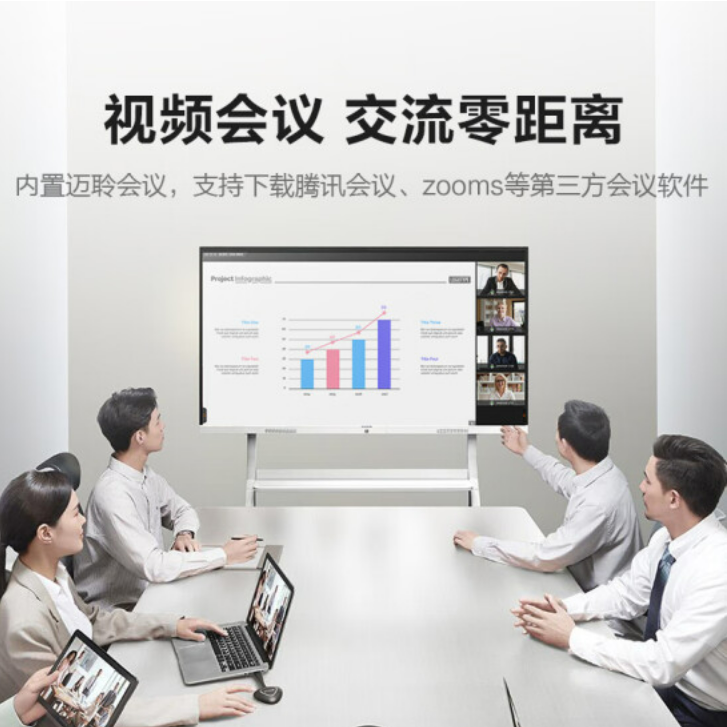 MAXHUB会议平板新锐Pro75英寸智能会议大屏教学视频会议一体机电子白板SC75CDP Win10+商务支架+传屏器+智能笔