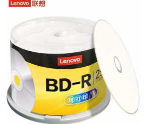 联想BD-R蓝光光盘/刻录盘 6-12速25G 可打印 50片桶装